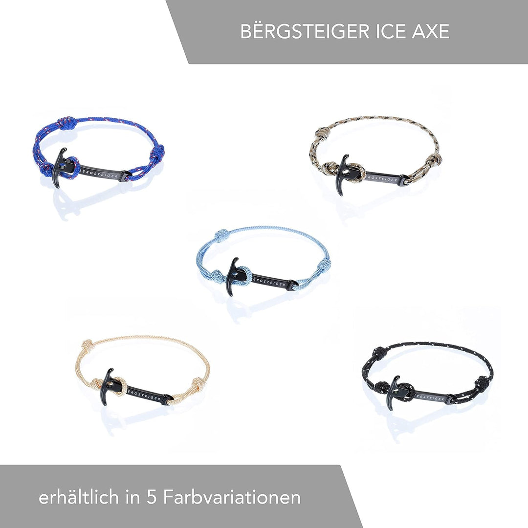 BËRGSTEIGER ICE AXE Armband für Herren & Damen mit Eispickel - hochwertiges Stoffarmband - Bracelet