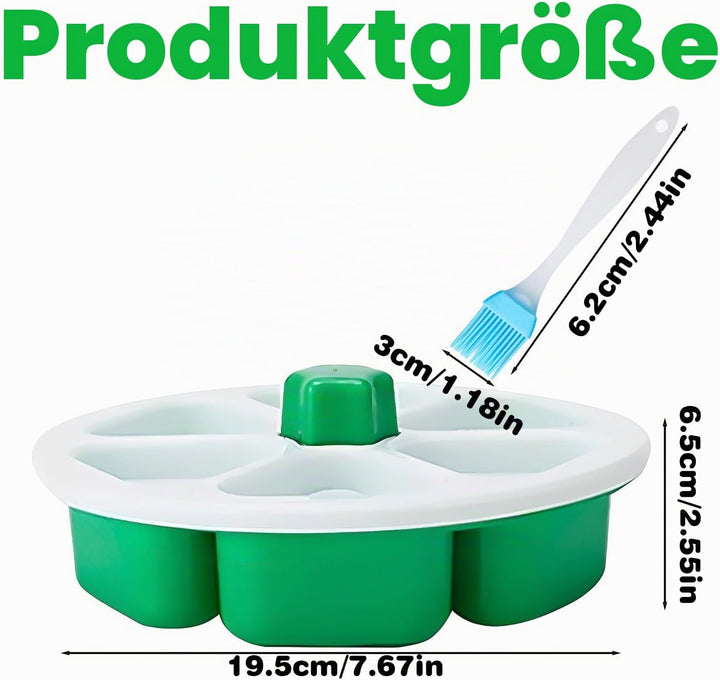 Nizirioo Dreieckig Sushi Set Onigiri Maker Antihaft Onigiri Form Sushi Werkzeuge mit Ölpinsel, 6 in