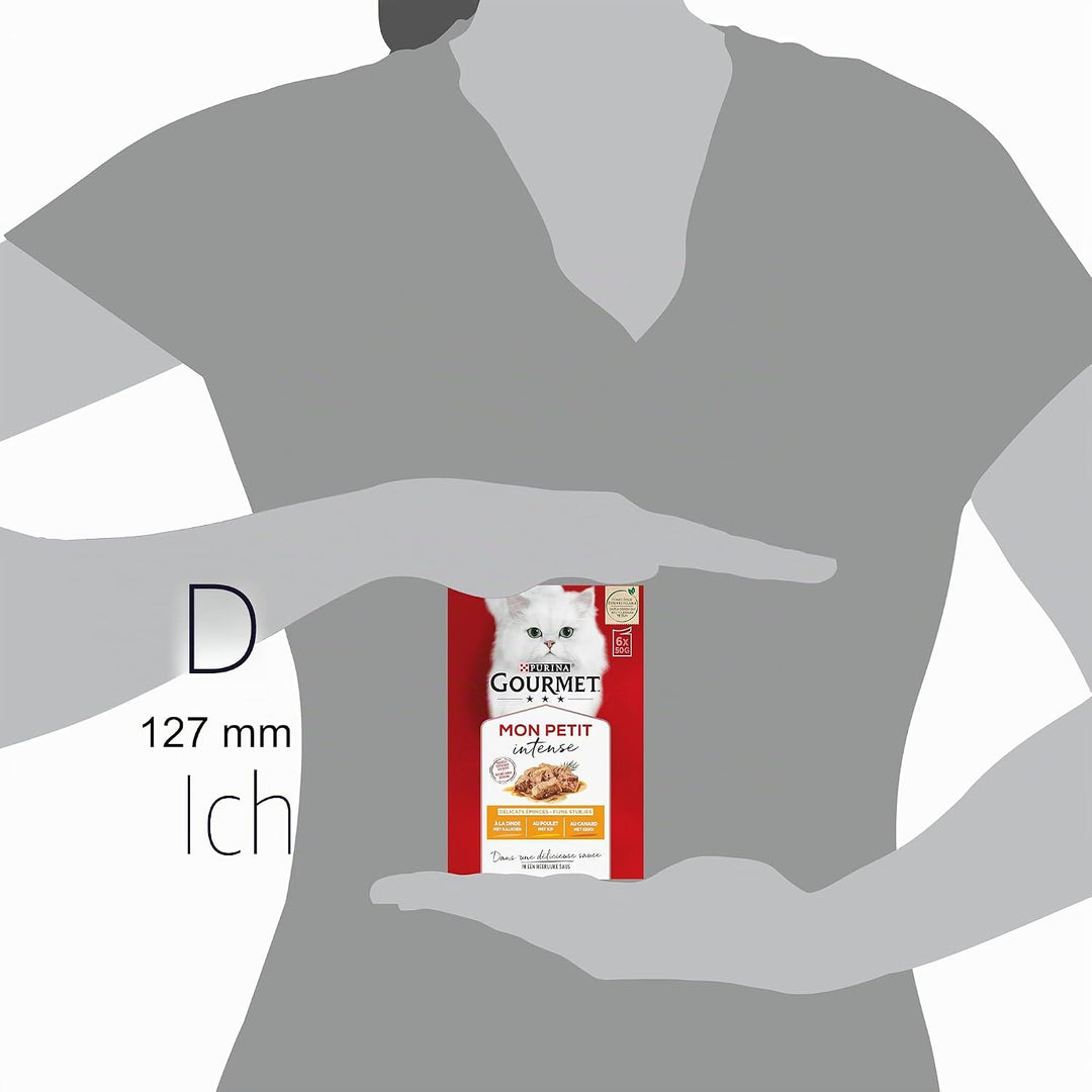 Gourmet Mon Petit Mahlzeiten für ausgewachsene Katzen Geschmack wählbar (6x50g - Pack of 8) Geflügel