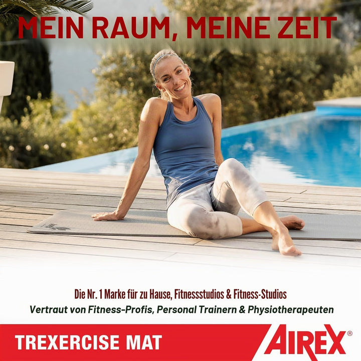 Airex TrExercise Gymnastikmatte | Recycelte Materialien | Inkl. Tragegurt | 0,6 cm Stärke | 60 cm Br