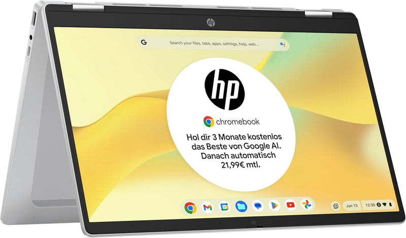 HP Chromebook x360, 14" Touchscreen, Intel Prozessor N100, 4 GB DDR4 RAM,128GB eUFS, Intel UHD Graph