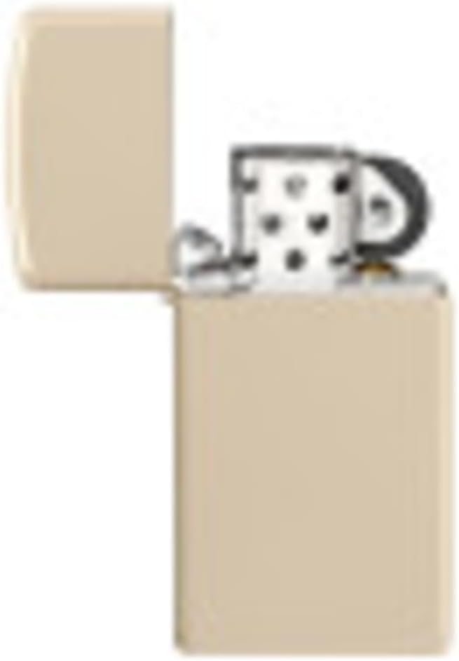 Zippo Feuerzeug, Slim Flat Sand, 1 x 3,5 x 5,5 cm 1 x 3,5 x 5,5 cm Schmaler Flacher Sand, 1 x 3,5 x