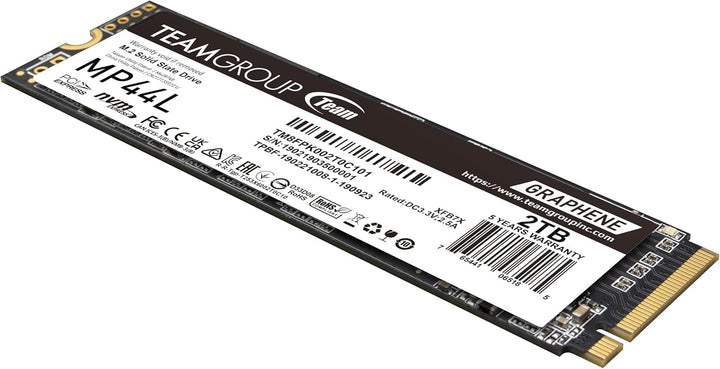 TEAMGROUP MP44L 2TB SLC Cache NVMe 1.4 PCIe Gen 4x4 M.2 2280 Laptop & Desktop SSD (R/W Geschwindigke