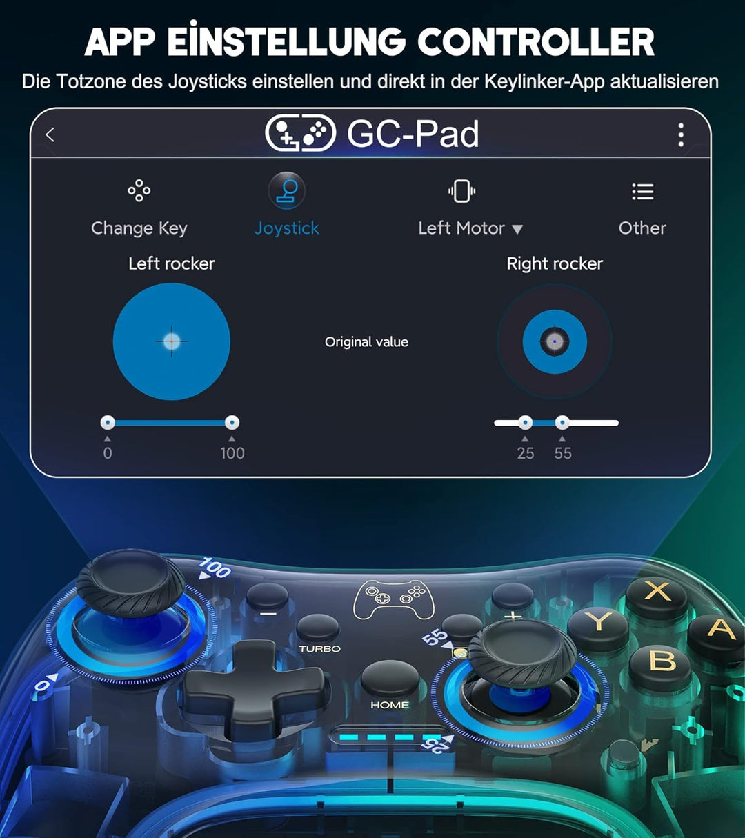 Wireless Switch Controller für Switch/Lite/OLED Konsole,Switch Controller mit Präzise Bewegungssteue
