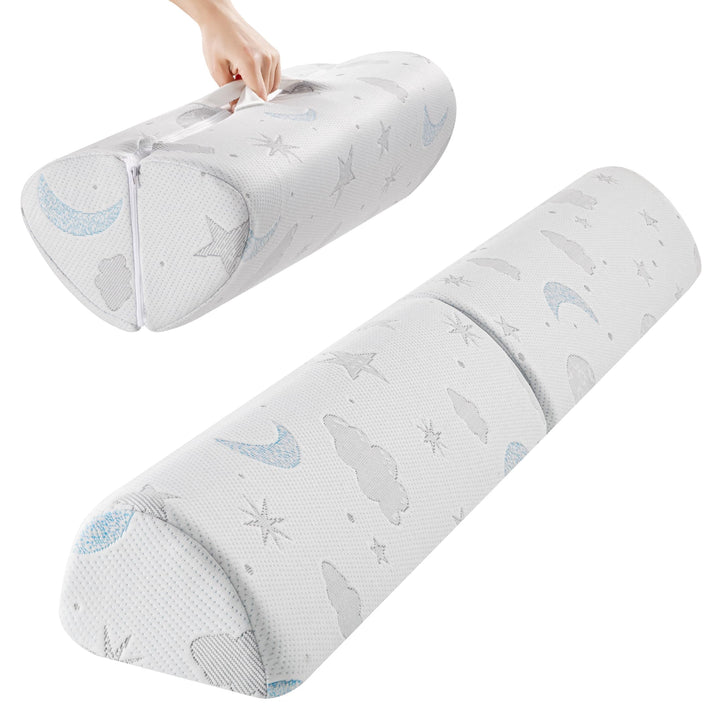 Rausfallschutz Kinderbett - Halb-Wassertropfen Schaumstoff-Schutz, Anti-Rutsch-Grip, Air-Layer-Bezug