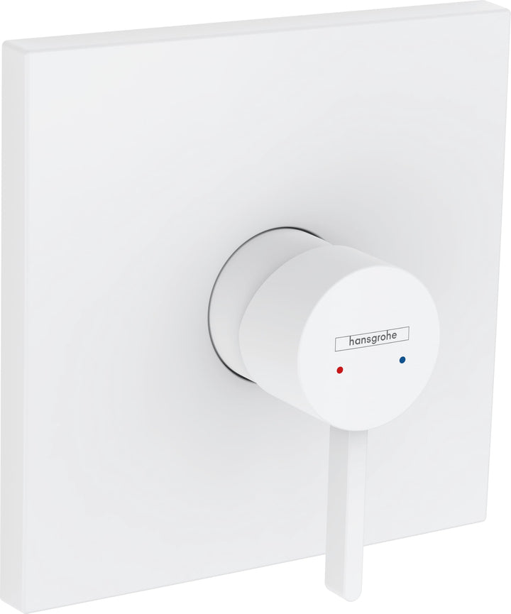 hansgrohe Wannenarmatur Finoris, Unterputz Brausebatterie, Duscharmatur für 1 Funktion, Mattweiss Ma