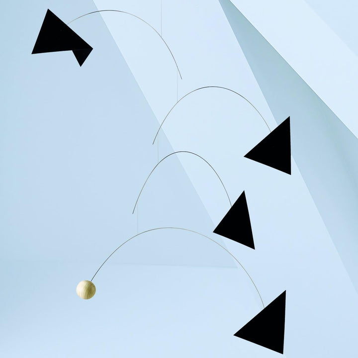 Flensted Mobiles Fatamorgana, Black & White Mobile, Stahl, schwarz/weiss, 55x61 cm