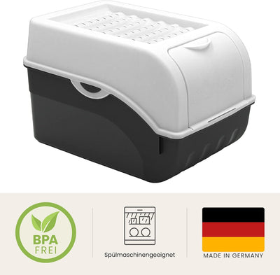 ARTECSIS Kartoffel Aufbewahrungsbox weiss 2er Set I Gemüsebox Kartoffelbox mit Deckel für ca. 4 kg K