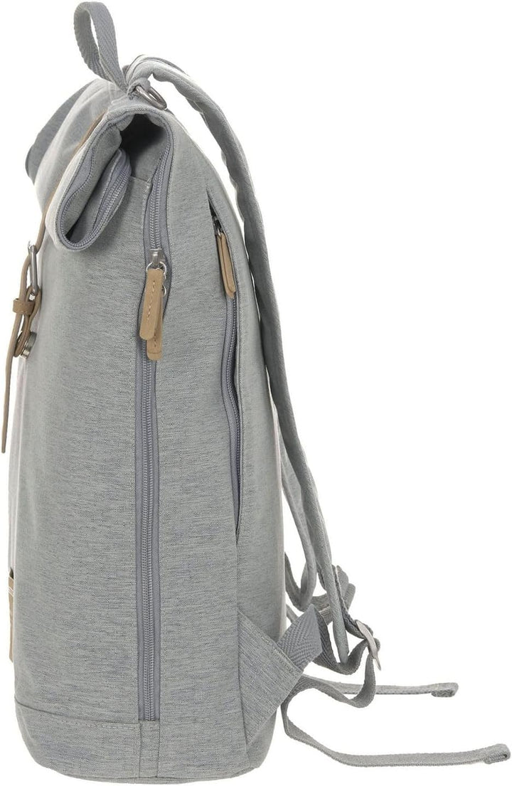 LÄSSIG Green Label Rolltop Backpack Grey Melange
