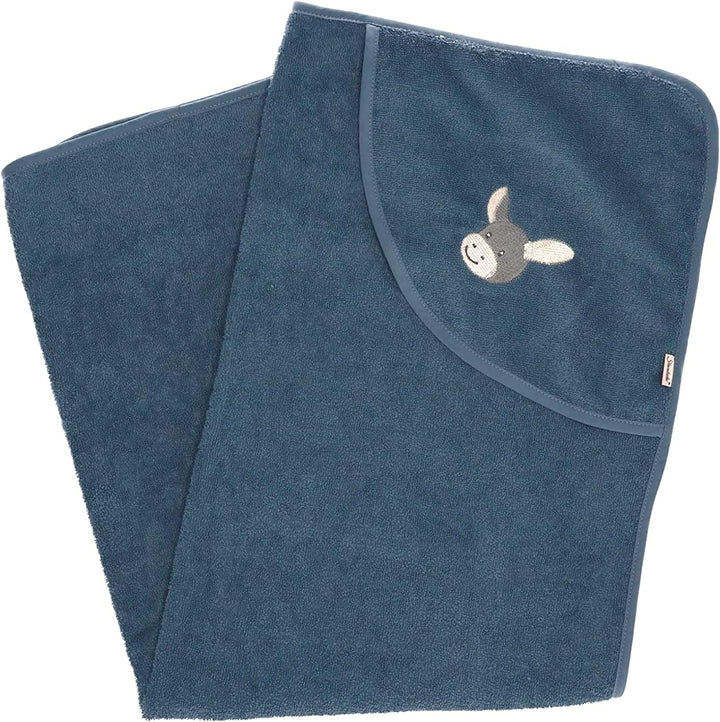 Sterntaler Baby Jungen Badetuch Baby GOTS Emmi - Badeponcho Baby, Kapuzenhandtuch, Badehandtuch Kind