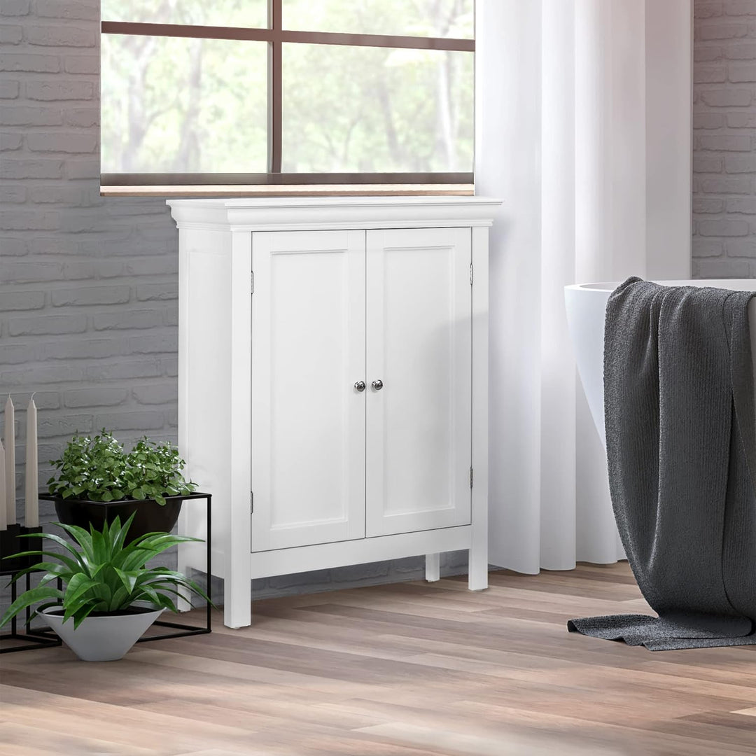 Teamson Home Stratford Badezimmerbodenschrank weisse ELG-676 mit 2 Regalen