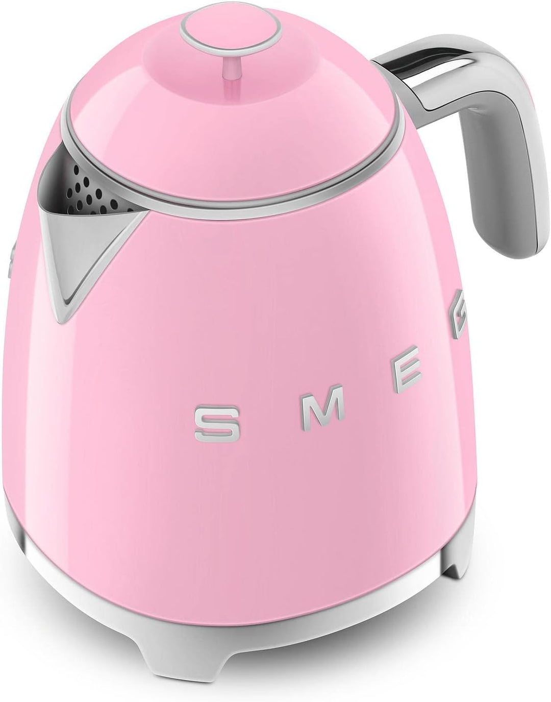 Smeg, Kleiner elektrischer Wasserkocher KLF05PKEU 0,8 L, Edelstahlfilter, Sicherheitsautomatik, Wass