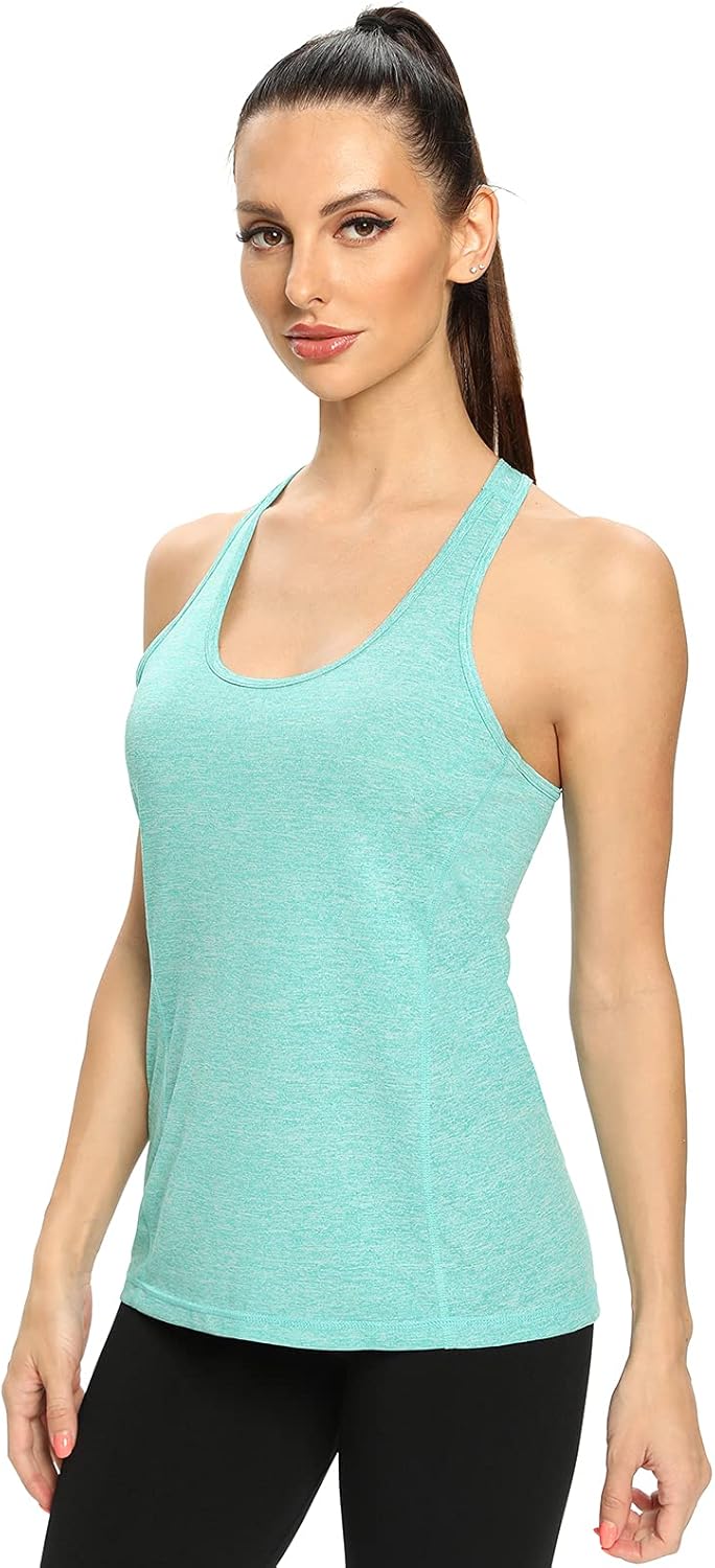 vislivin Sport-Tanktops für Damen Racerback Yoga Athletic Tanks Frauen Lauftraining Gym Unterhemd -
