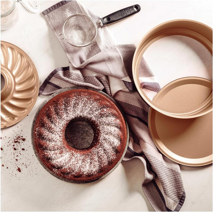 Tramontina BRASIL Kuchenform mit Flach- und Rohrboden, Ø 26 cm, antihaftbeschichtet, gleichmässige B