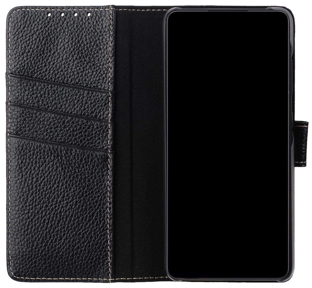 StilGut Talis kompatibel mit Samsung Galaxy A72 Hülle mit Kartenfach aus Leder, Wallet Case, Lederhü