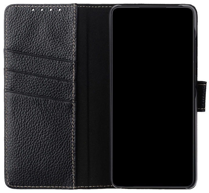 StilGut Talis kompatibel mit Samsung Galaxy A72 Hülle mit Kartenfach aus Leder, Wallet Case, Lederhü