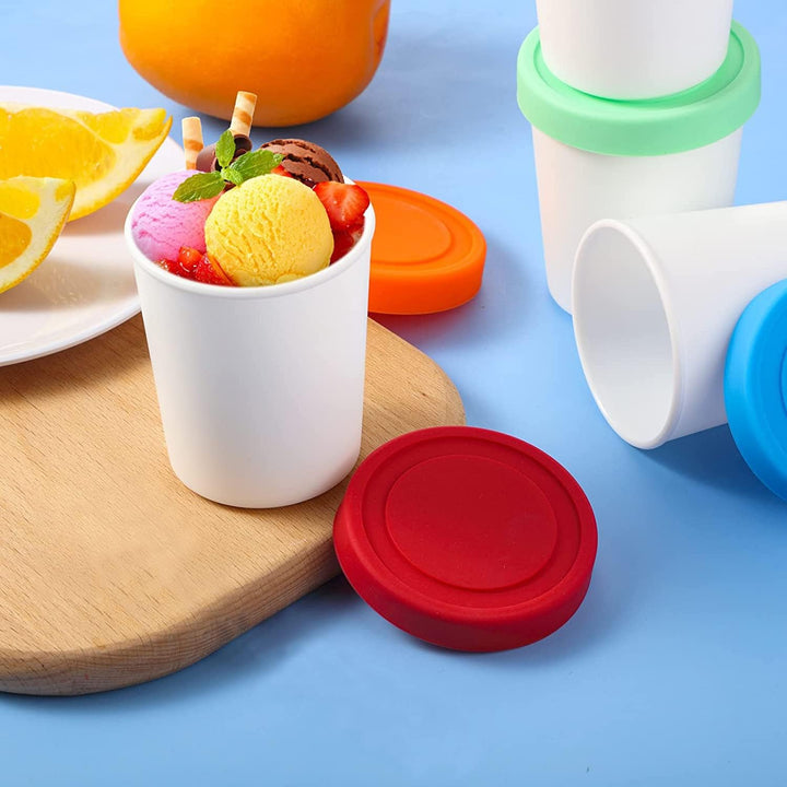 6er-Set Eisbehälter für Speiseeis 250ml, Gefrierdosen, Aufbewahrungsbehälter, Eis-Container BPA-frei