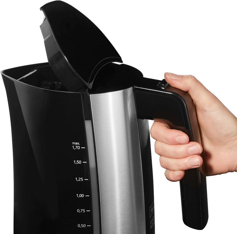 Wasserkocher - MELITTA - Look Aqua 1026-02 BK SST, mit automatischer Endabschaltung, verdecktem Heiz