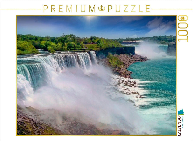 CALVENDO Puzzle Niagarafälle - American Falls und Horseshoe Fall 1000 Teile Lege-Grösse 64 x 48 cm F