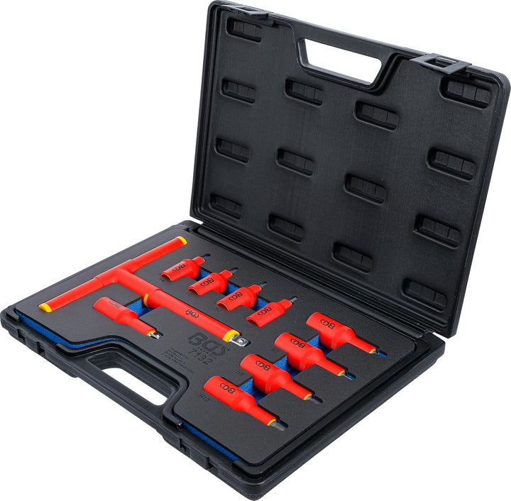 BGS 7132 | VDE-Bit-Einsatz-Satz | Antrieb Innenvierkant 10 mm (3/8") / 12,5 mm (1/2") | Innensechska