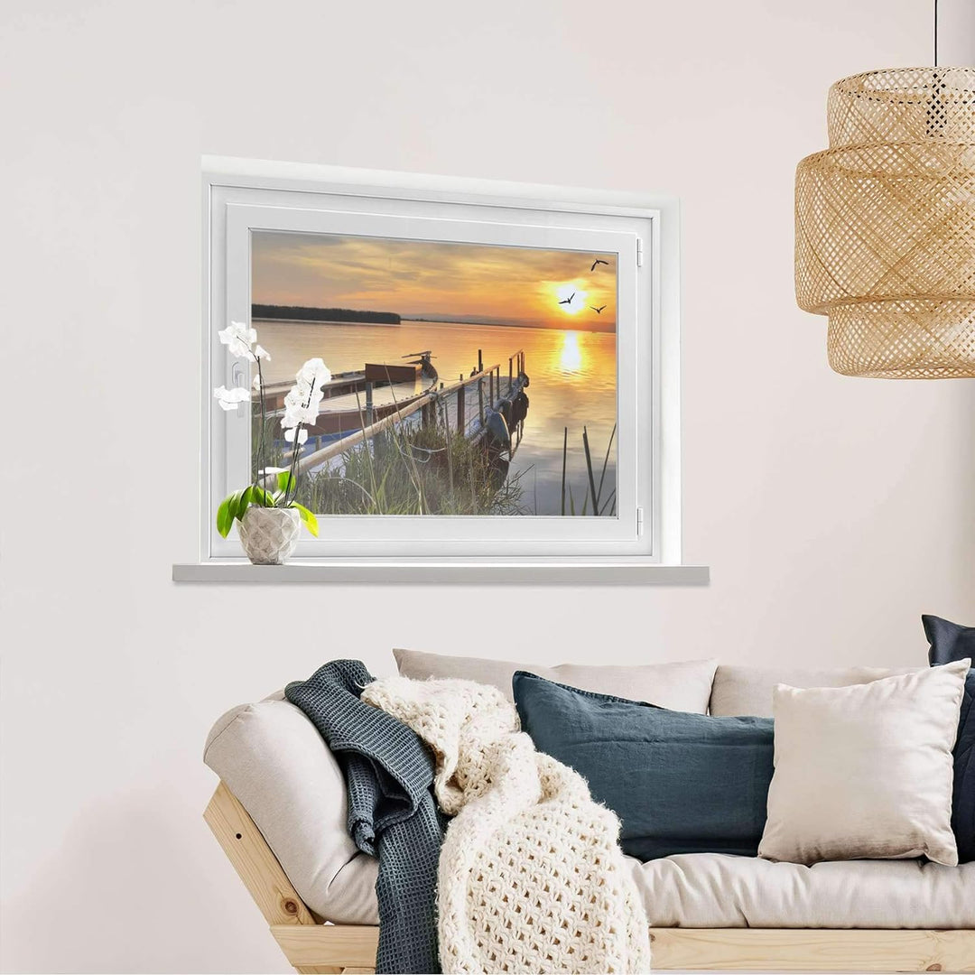Fenster-Folie Sichtschutz I Folie für Fenster Deko - Fensterbild selbstklebend I Deko für Bad, Küche