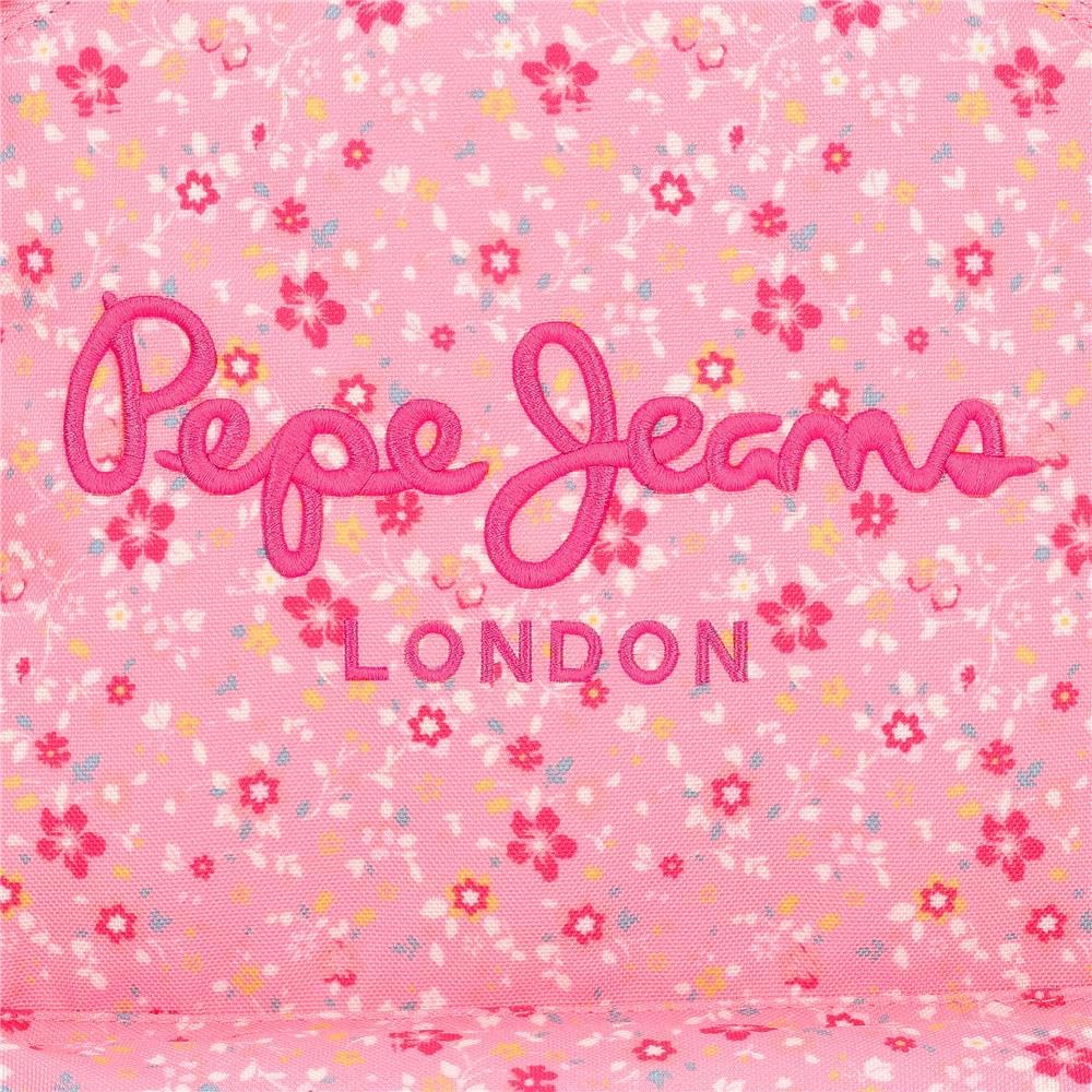 Pepe Jeans Kosmetiketui Rosa, Geblümt, Polyester, 26 x 16 x 10 cm, Reissverschluss, Damen, Reise/Und
