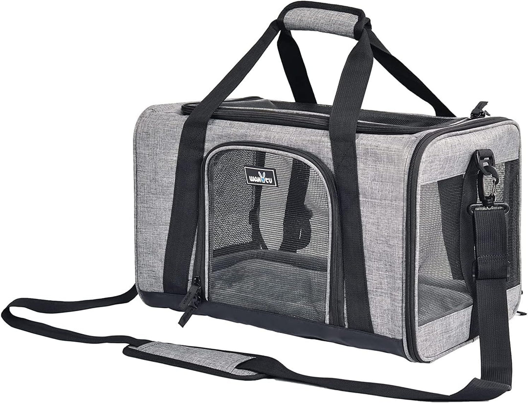 Wakytu Transportbox für Katze Hund, Transporttasche für Haustiere, Faltbare Hundetransportbox Katzen