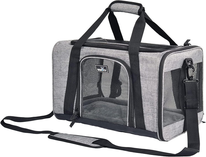 Wakytu Transportbox für Katze Hund, Transporttasche für Haustiere, Faltbare Hundetransportbox Katzen