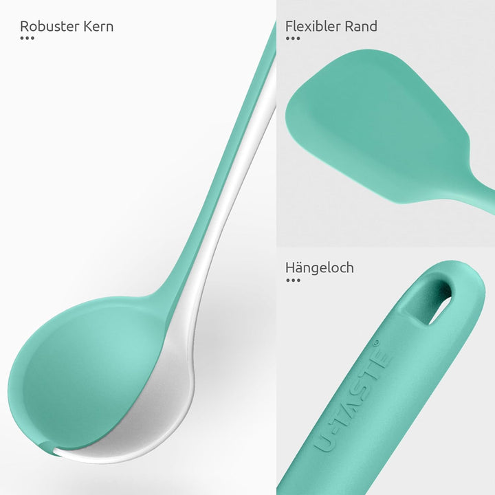 U-Taste Extra lange Küchenutensilien aus Silikon, 5 Stück, 230 °C hitzebeständig BPA-freier Kochuten