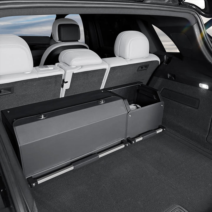 Auto Kofferraum Organizer mit Deckel – Modulares 2-in-1 Aufbewahrungsbox Gross XXL | Stabiler Zuggri