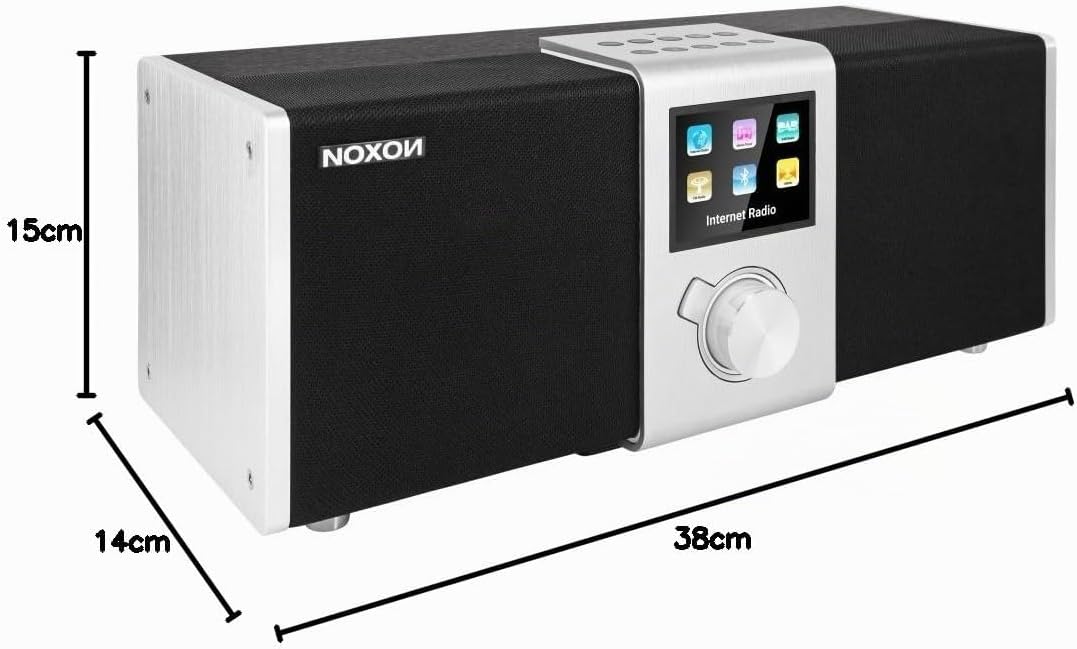 NOXON Nova II Internet-/DAB+ Radio mit Spotify, 50W schwarz/silber Schwarz / Silber NOXON Nova II, S