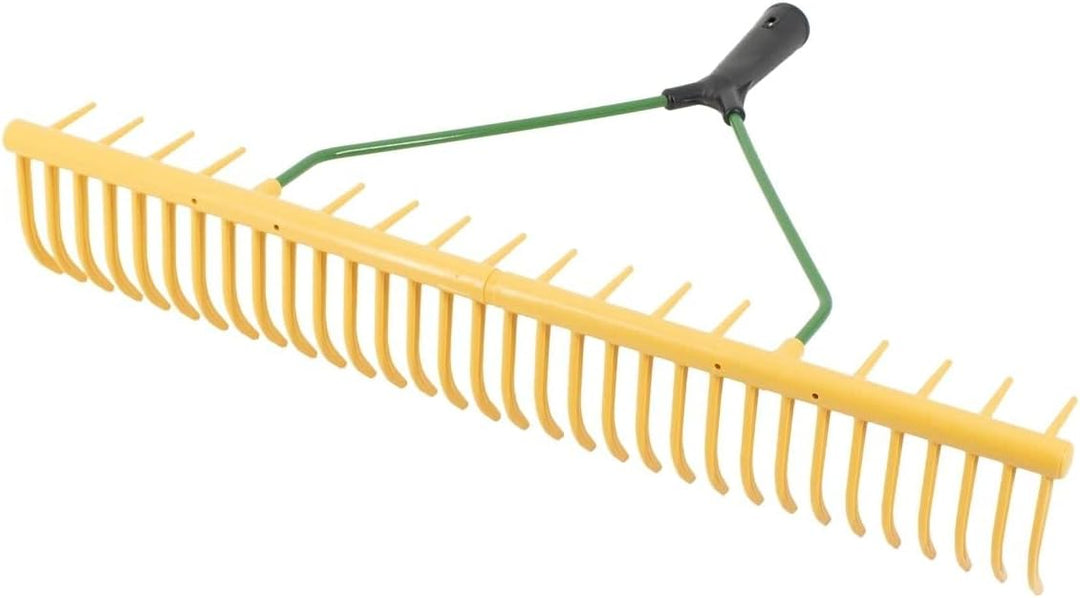 Rekord Rasenrechen aus Kunststoff mit 32 Zinken und 16 Grasfangzinken ohne Stiel Breite: 63cm Garten