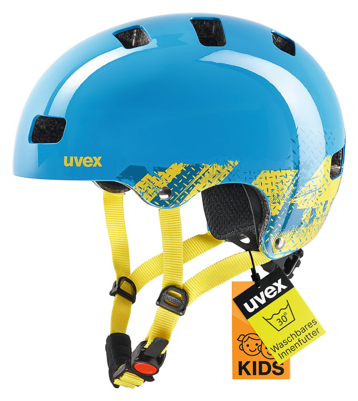 uvex Kid 3 - robuster Fahrradhelm für Kinder - individuelle Grössenanpassung - waschbare Innenaussta