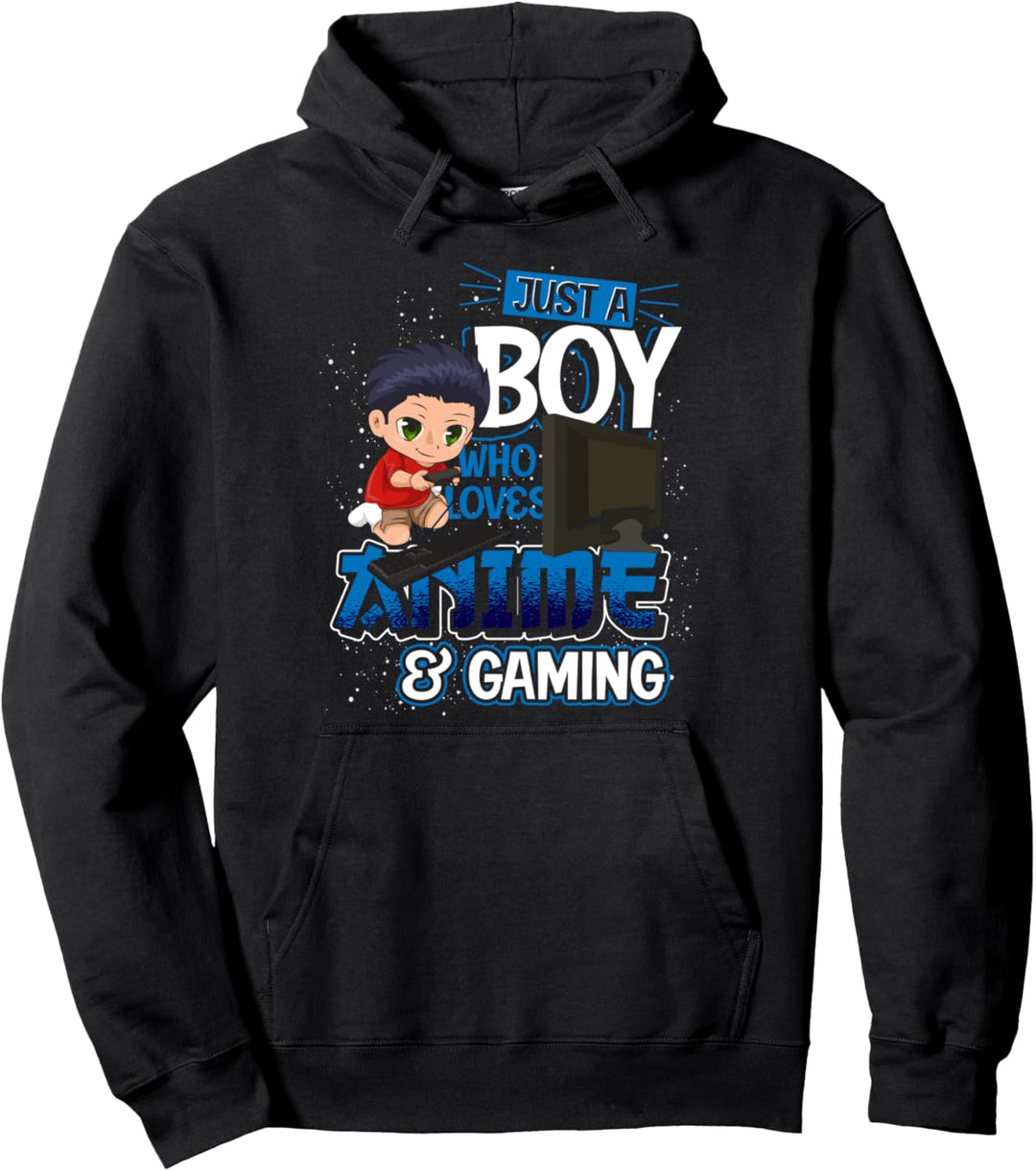 Japanischer Manga Gamer Gaming Nerd Otaku Anime Junge Pullover Hoodie