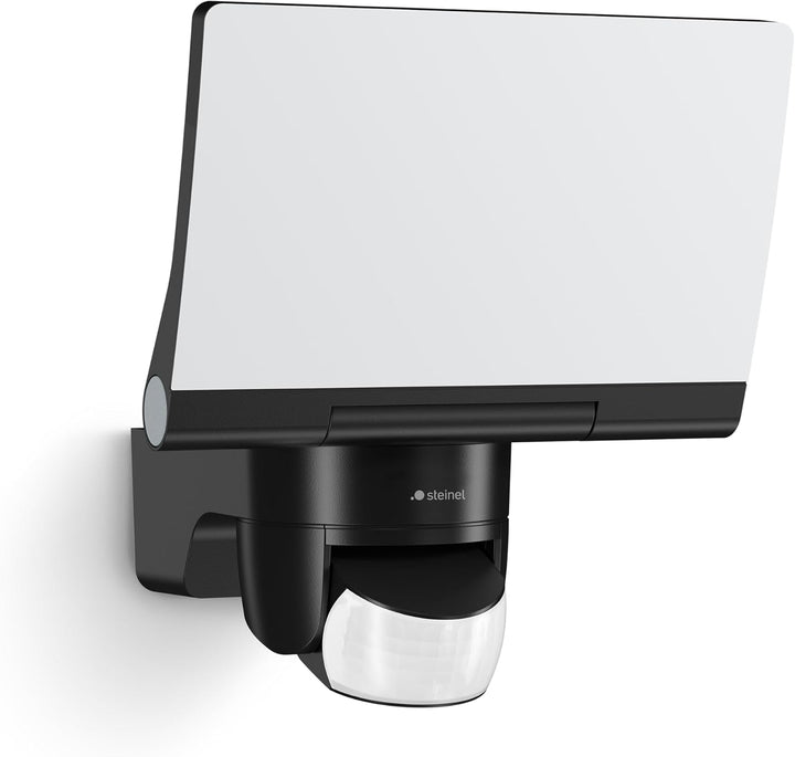 Steinel LED-Strahler XLED Home 2 S Schwarz, Flutlicht, voll schwenkbar, 13,7 W, 180° Mit Bewegungsme
