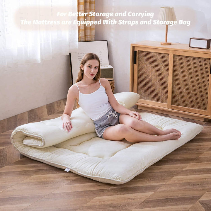 MAXYOYO Klappmatratze Futon Matratze Bodenmatratze Gepolsterte Japanische Tatami Gesteppte Bett, Dic