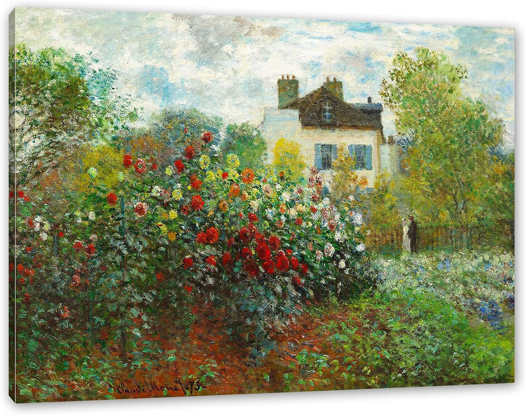 Claude Monet - Des Künstlers Garten in ArgenteuilEi als Leinwandbild / Grösse: 120x80 cm / Wandbild