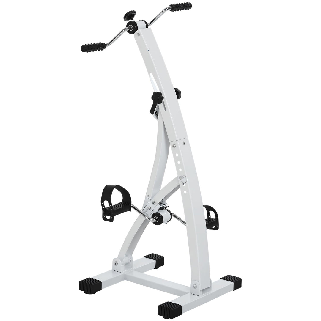 HOMCOM Heimtrainer Bewegungstrainer Pedaltrainer für Senioren Stahl Schwarz/Weiss 41 x 42,5 x