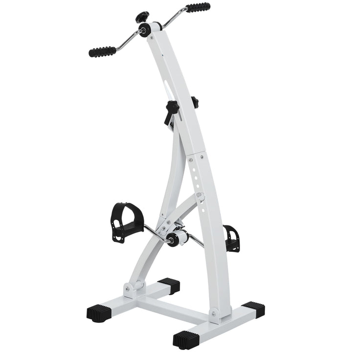 HOMCOM Heimtrainer Bewegungstrainer Pedaltrainer für Senioren Stahl Schwarz/Weiss 41 x 42,5 x