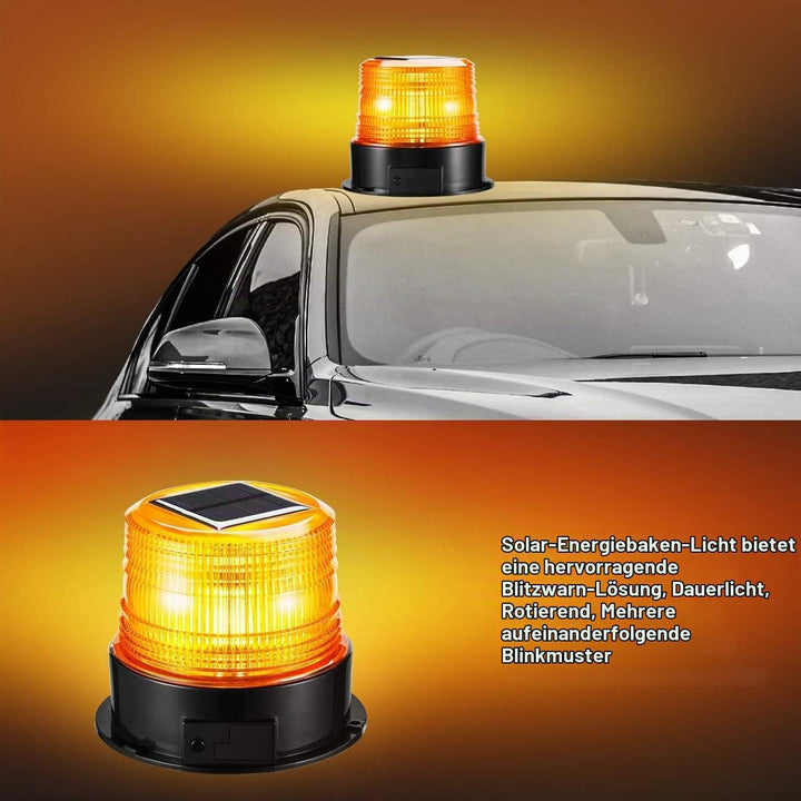 antom 12-24V LED Rundumleuchte Akku Gelb Warnleuchte Auto mit Magnetfuss für Anhänger Wohnwagen SUV