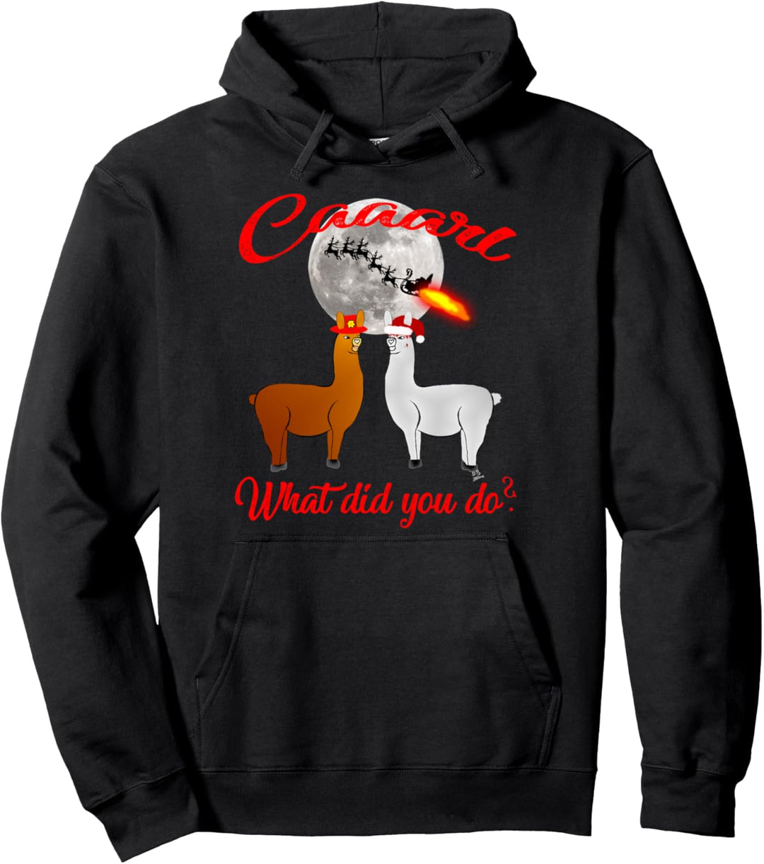 Lamas mit Hüten Weihnachtsedition ugly sweater Weihnachts Pullover Hoodie
