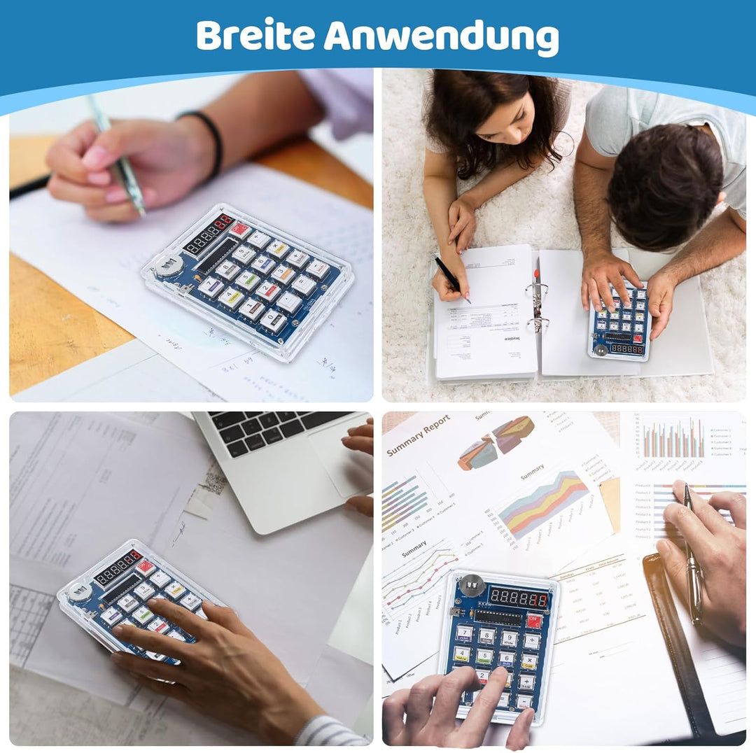 DONGKER DIY Lötübungsset, 6 Ziffern Lötprojekt Kit, DIY Löt Bausatz kit mit Display, Elektronische K