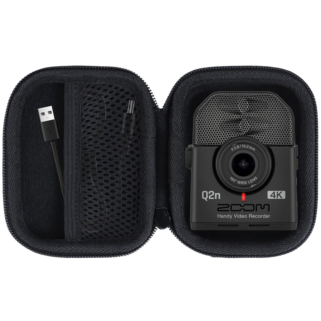 Hart Schutz Hülle Etui Tasche für Zoom Q2n-4K Handy Video Recorder Schwarz Etui für Q2n-4K, Schwarz