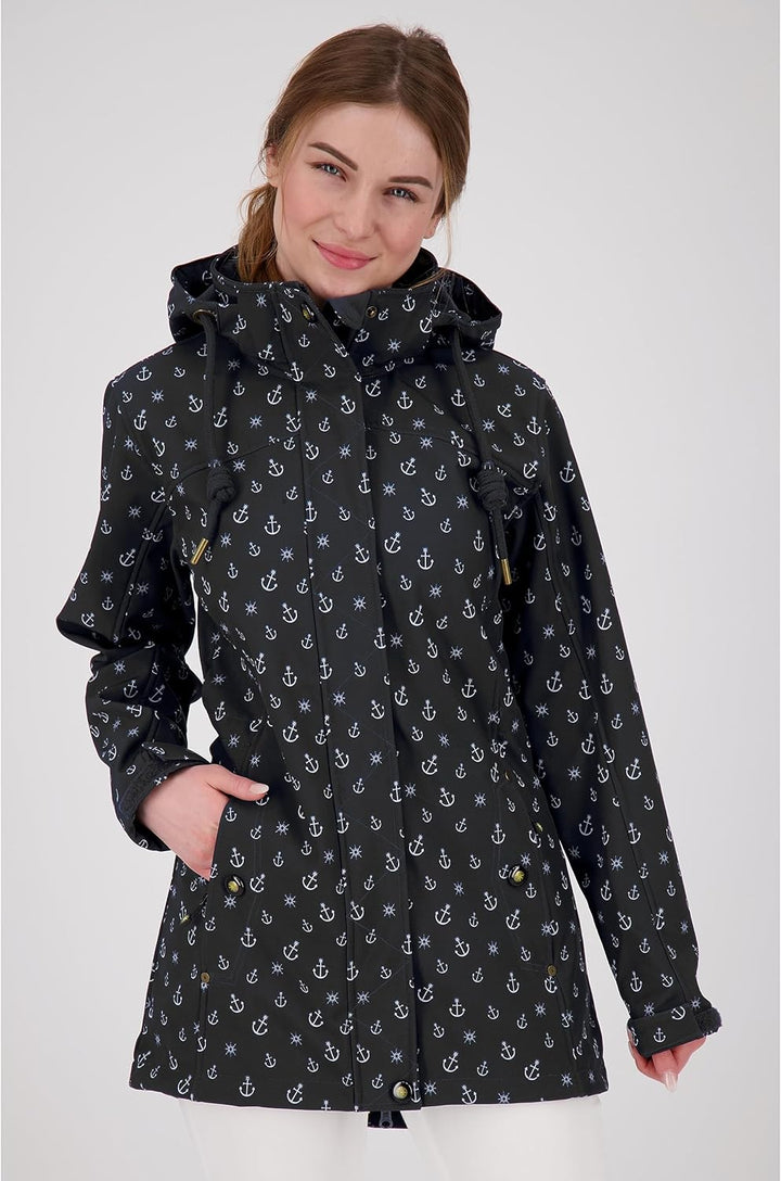 Ankerglut Damen #Ankerglutschein Women Softshelljacke 38 Schwarz, 38 Schwarz