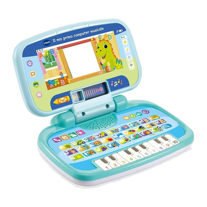 VTech Mein erster Musikcomputer, interaktiver Computer für Kinder, Computer mit 4 Anwendungen/Spiele
