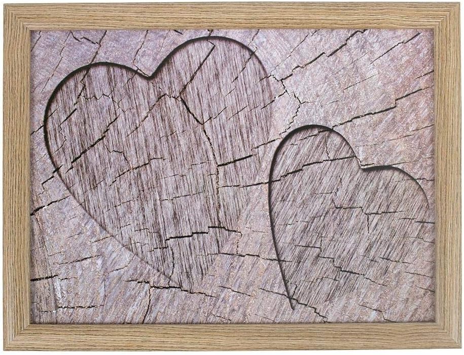 Mars & More - Lapdesk - Taca NA kolana - Drewniane serca - Tree Grey Hearts - 43 x 33 x 7 cm - mit U