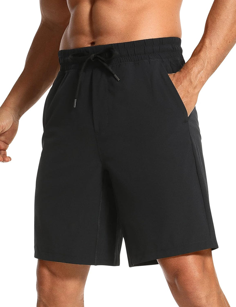 CRZ YOGA Herren Sports Shorts Schnelltrocknend Fitness Kurz Hose Laufshorts mit Taschen - 18/23cm 23