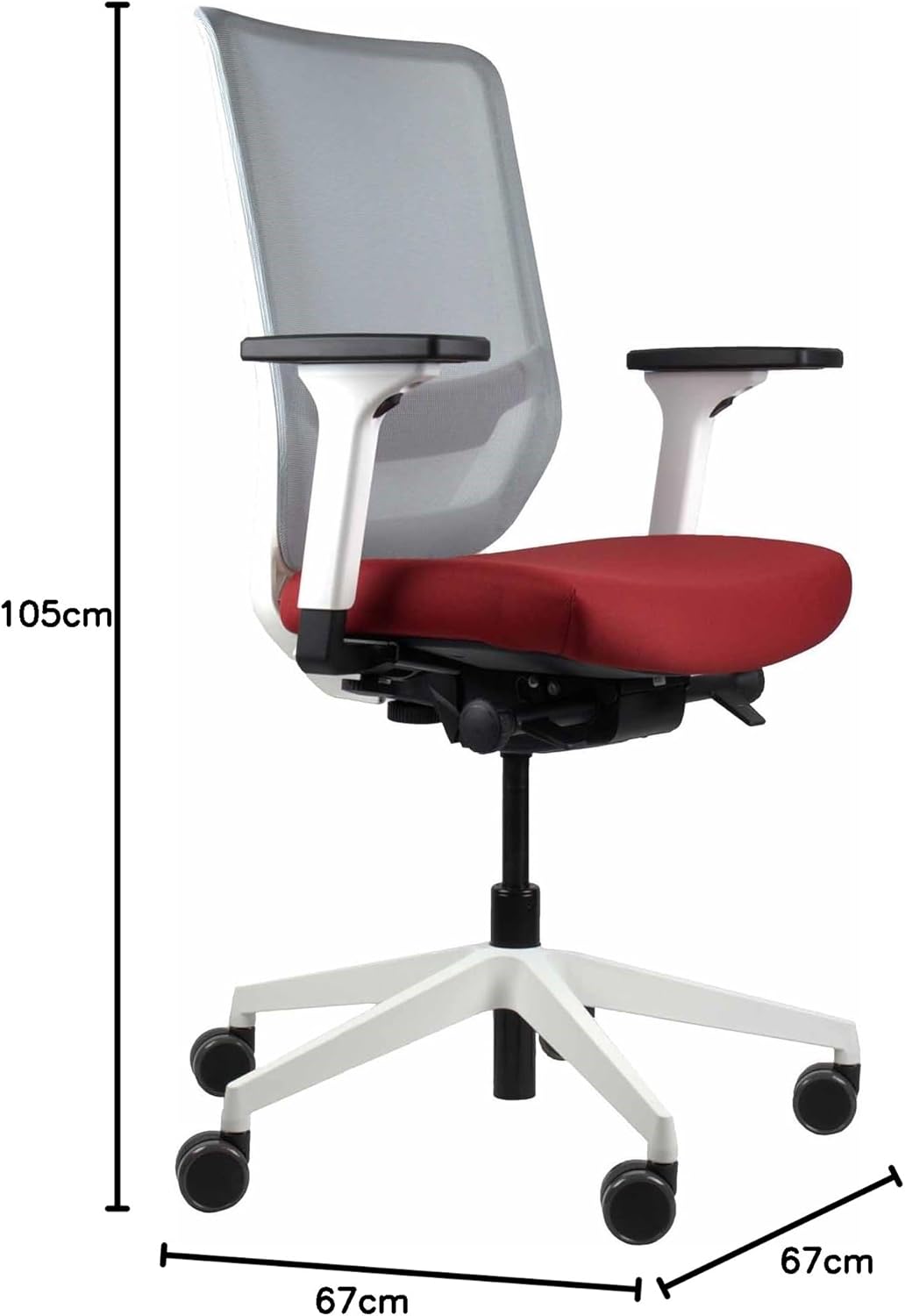 Trendoffice to-sync pro, ergonomischer Bürostuhl, mit Armlehnen, modernes Design, Homeoffice, umwelt