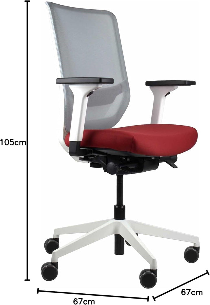 Trendoffice to-sync pro, ergonomischer Bürostuhl, mit Armlehnen, modernes Design, Homeoffice, umwelt