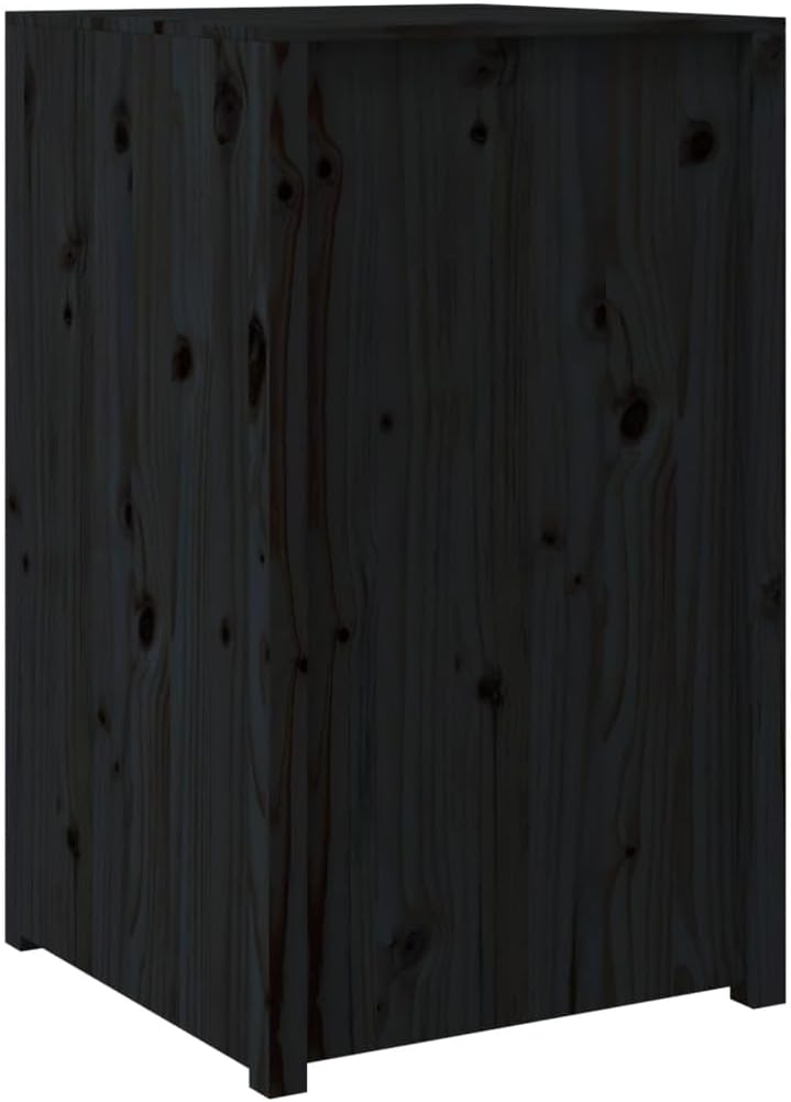 Outdoor-Küchenschrank Schwarz 55x55x92 cm Massivholz Kiefer, Outdoor Küche, Grilltisch, Pflanztisch,